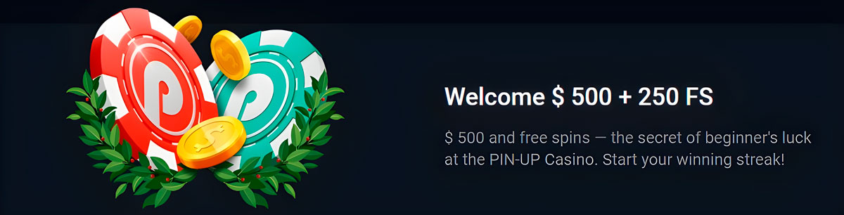 Bónus de boas-vindas no Pin Up Casino
